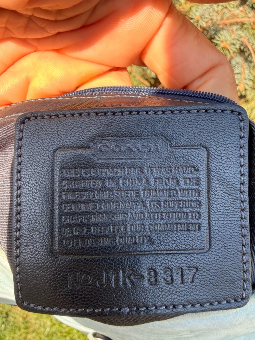 RARE COACH Y2K Baby Blue Suede Mini Hampton Shoulder Bag Vintage - Picture 8 of 9